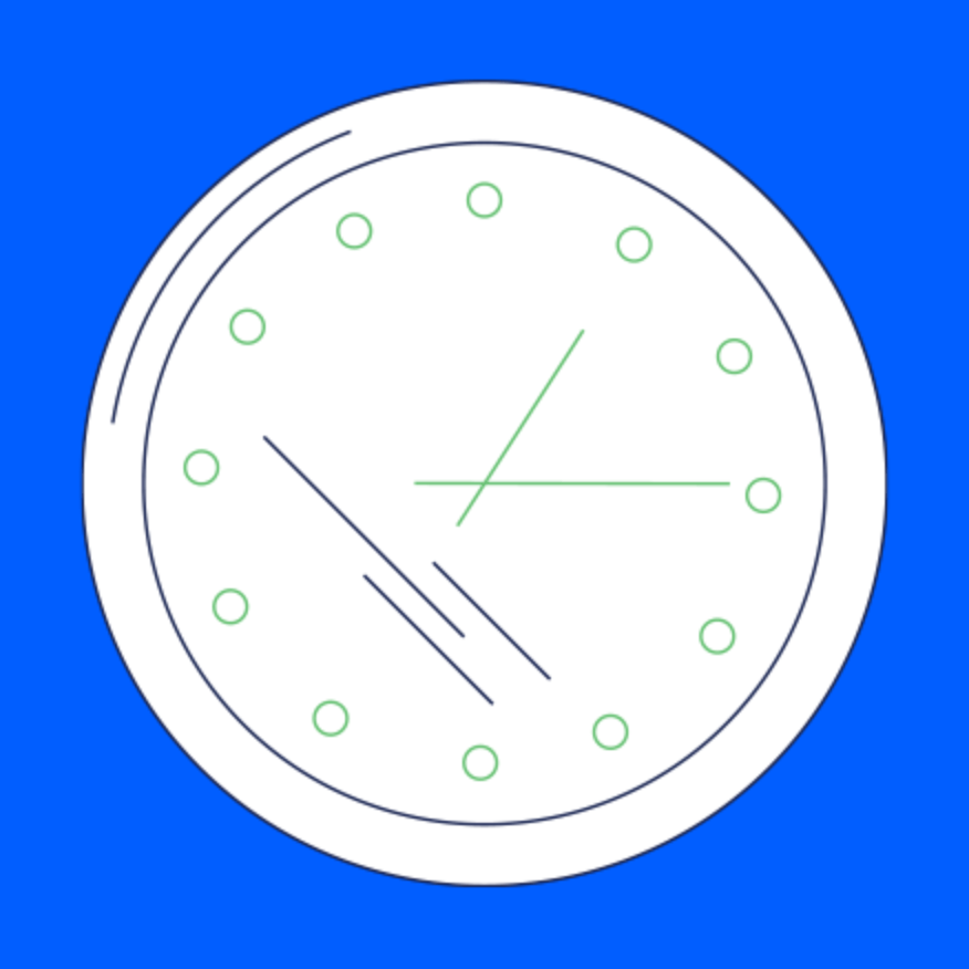 Clock showing time saved with LDP