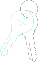 keys green and black keys