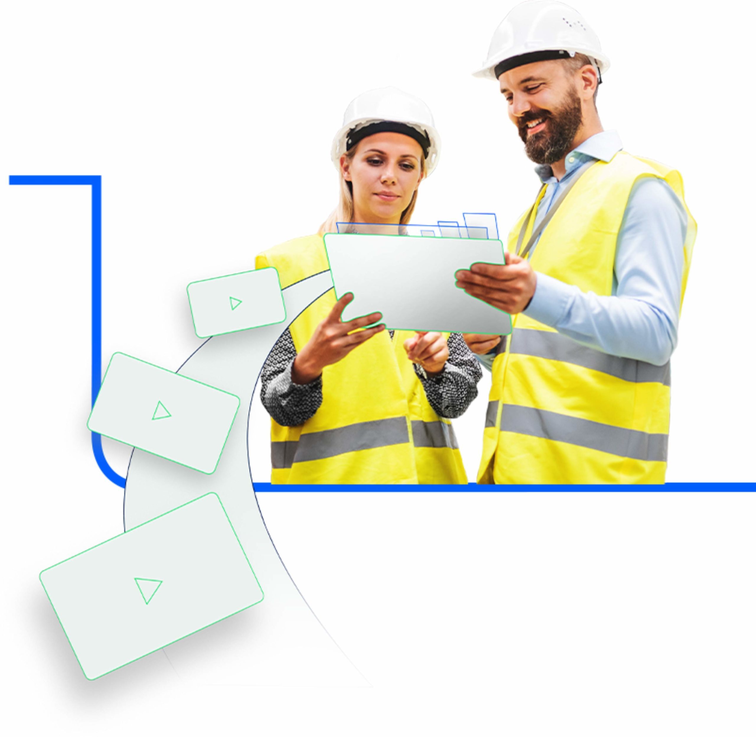Video-training-Modified-Duty man and woman looking at safety training courses